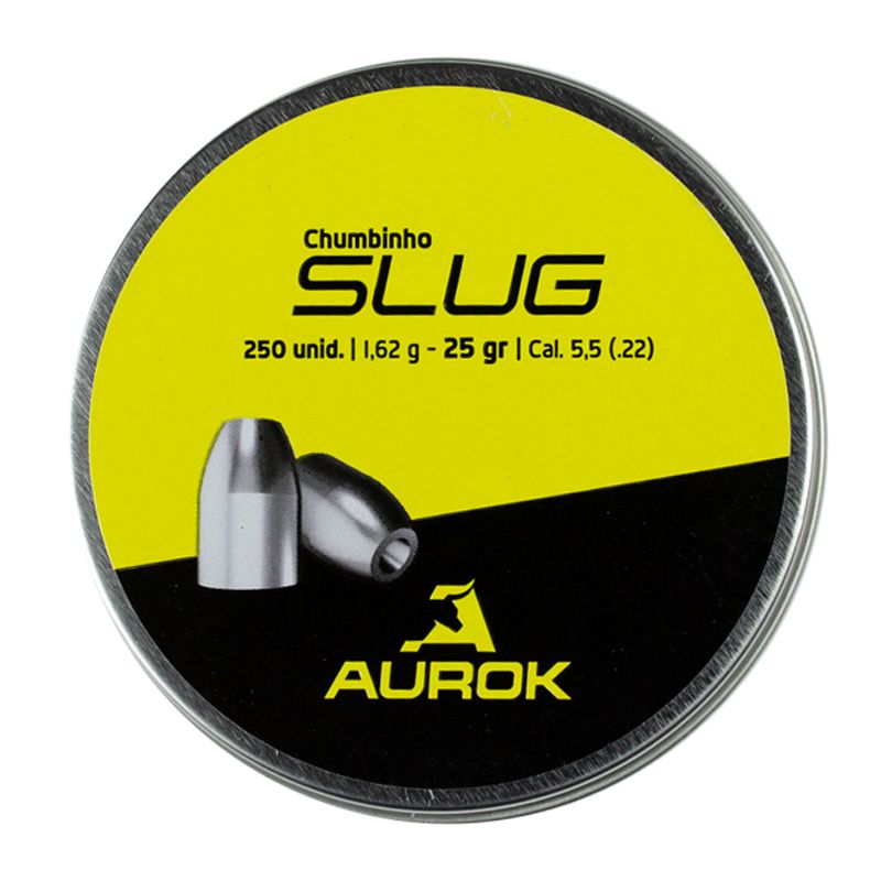 Chumbinho Aurok Slug 25gr 5.5mm 250 Un