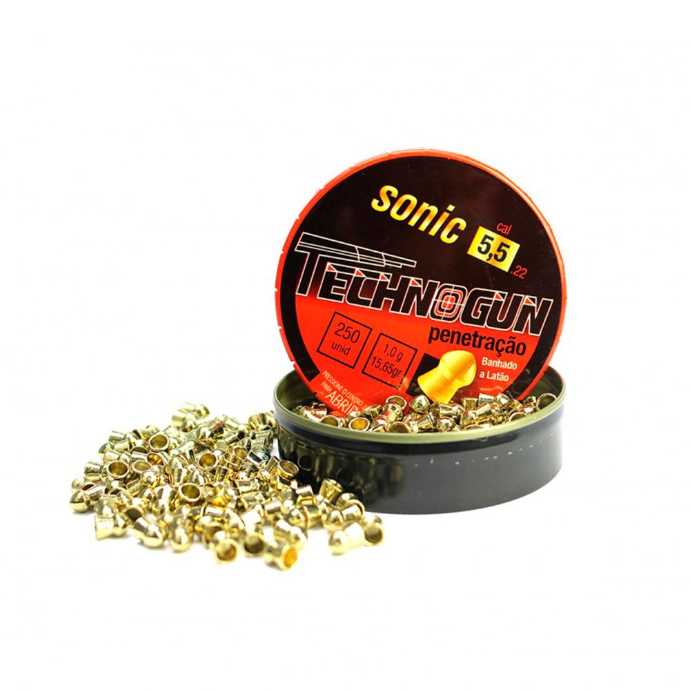Chumbinho Technogun Sonic Gold Master 5.5mm  250 Unidades