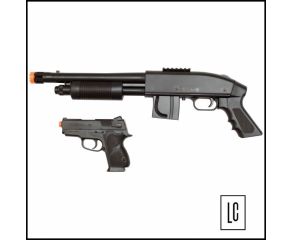 Airsoft Shotgun Tactical Mossberg + Pistola