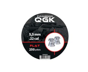 Chumbinho QGK Flat - 5,5mm - 250 Unidades