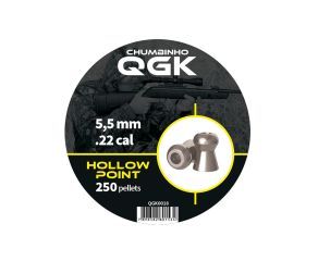 Chumbinho QGK Hollow Point - 5,5mm - 250 Unidades