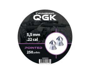 Chumbinho QGK Pointed - 5,5mm - 250 Unidades 