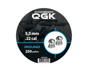 Chumbinho QGK Round - 5,5mm - 250 Unidades