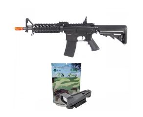 Airsoft M4A1 CQB RAS CM505 Cyma + Red Dot 1x30 com Trilho 22mm + Airsoft BBs 0.20 BB King 4000 Un