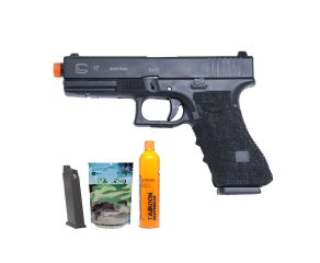 Pistola Airsoft Double Bell Glock  G17 Grip GBB - 6mm + Esferas + Cilindro + Magazine Extra