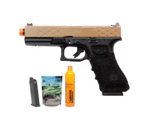 Pistola Airsoft Double Bell Glock  G17 Octa M GBB - 6mm + Esferas + Cilindro + Magazine Extra