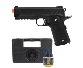 Pistola Airsoft G25 Full Metal - 6mm + Maleta P/Transporte + Munições
