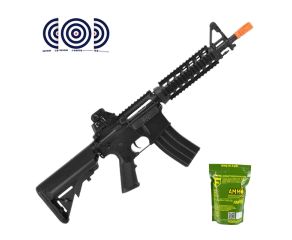 Rifle Airsoft M4A1 CQB RIS CM506 Cyma + Airsoft BBs 0.25g Ammo Box Federaty + Alvos
