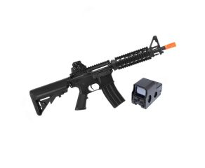 Rifle Airsoft M4A1 CQB RIS CM506 Cyma + Red Dot 551 Mira Holográfica Red Green Rossi