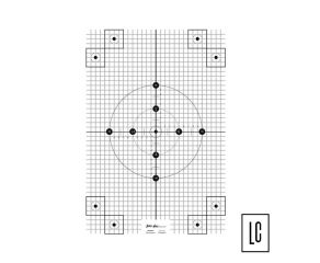 Alvo para calibragem de lunetas, red dot e mira aberta - Super Alvos - 5 Unidades