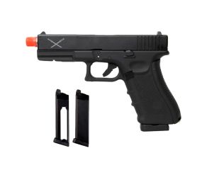 Pistola Airsoft GBB Glock G17 Akira Blowback 6mm Dual Mag