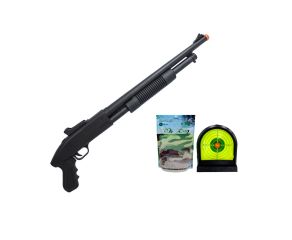 Airsoft Shotgun ZM61 + BBs e Alvo Gel