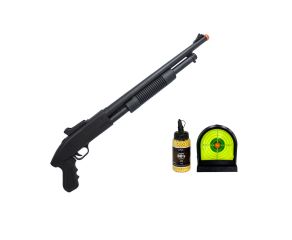 Airsoft Shotgun ZM61 + BBs e Alvo Gel