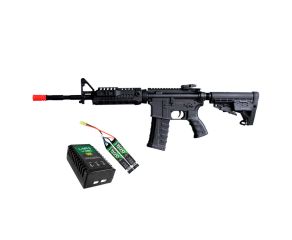 Airsoft M4A1 CAA Custom King Arms + Kit Bateria Lipo e Carregador