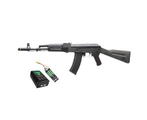 Airsoft SRC AK SR-74 M Full Metal + Kit Bateria Lipo e Carregador QGK