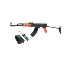 Airsoft SRC AK SR-47C Full Metal + Kit Bateria Lipo e Carregador QGK