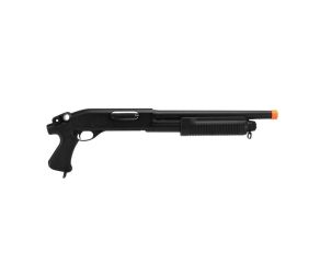 Carabina Airsoft Shotgun M870 Short - 6mm + Cartuchos + Cartucheira P/Corpo LC