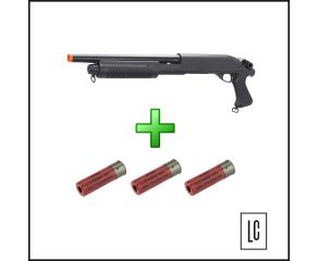 Carabina-Airsoft-Shotgun-M870-Short- 6mm-3-Cartuchos-Cyma