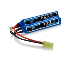 Bateria Airsoft LiPo - 7.4V 2S - 1100mAh - 20C/40C