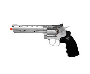 Revólver de Airsoft Co2 ASG Dan Wesson 6" Full Metal Cromado - 6mm