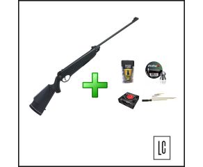 Carabina de Pressão Rossi Dione New Black Custom - 5,5mm + Munições + Kit de Limpeza