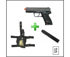 Pistola-Airsoft-Elétrica-USP-Tactical-6mm-HK-Coldre-Magazine-Extra-Loja-da-Carabina