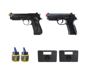 Kit Pistolas Airsoft Beretta 90TWO e PX4 Storm + Maleta + Munições