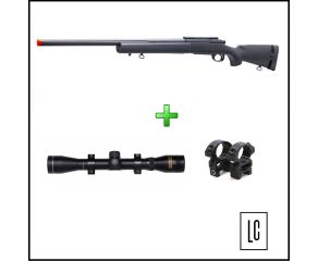 Airsoft Sniper M24 CM702 Cyma + Luneta 4x32 Rossi