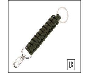 Chaveiro-de-Sobrevivência-Paracord-Verde-Bravo-Militar -Loja-carabina