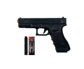 Pistola Airsoft Elétrica Lipo Delta Tactics Yakuza Glock G18 - 6mm + Magazine Extra