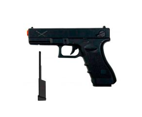 Pistola Airsoft Elétrica Lipo Delta Tactics Yakuza Glock G18 + Magazine Estendido