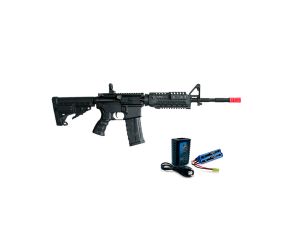 Airsoft M4A1 CAA Custom King Arms com Kit Bateria Lipo e Carregador