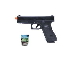 Pistola Airsoft GBB Glock R17 5 BlowBack com Pacote de Bbs 0,20g