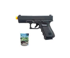 Pistola Airsoft GBB Glock G23 BlowBack com Pacote de Bbs 0,20g