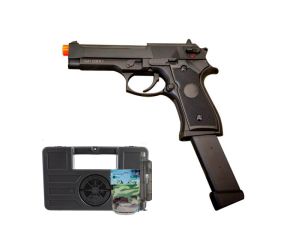 Pistola Airsoft Elétrica CM126 M92F + Kit