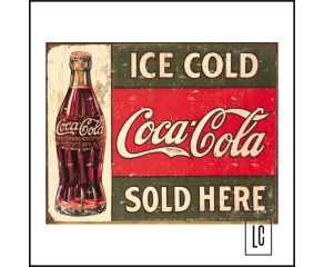 Placa Decorativa Ice Cold Coke II - Mostly Signs