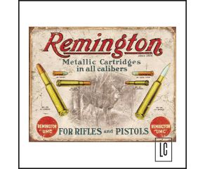 Placa Decorativa Remington Bullets - Mostly Signs