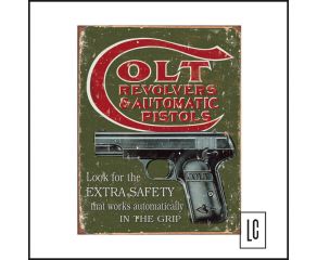 Placa Decorativa Colt Pistols - Mostly Signs