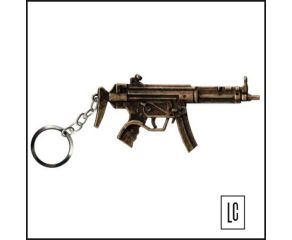 Chaveiro Metal Fuzil HK53 Dourado Bélica