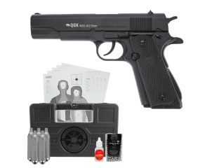 Pistola de Pressao 1911 Full Metal GNB 4.5mm + Esfera de Aco + CO2 + Case