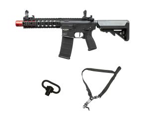 Airsoft AR15 Neptune 8" SD ET + Bandoleira 2 pontas NTK + Engate Rápido QD Sling 1.38