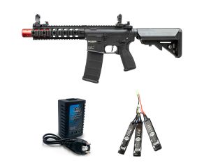 Airsoft AR15 Neptune 8" SD ET + Bateria Lipo 11.1v QGK + Carregador