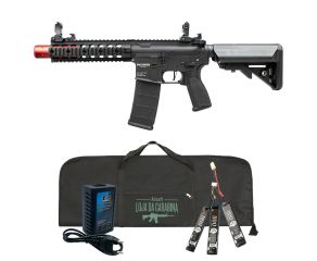 Airsoft AR15 Neptune 8" SD ET + Capa + Bateria Lipo + Carregador