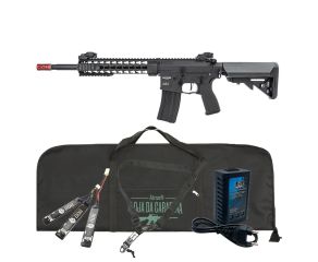 Airsoft AR15 Neptune Keymod 10" + Capa + Bateria Lipo + Carregador + Bandoleira