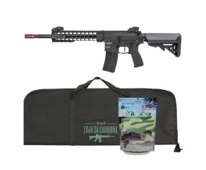 Airsoft AR15 Neptune Keymod 10" + Capa + BBs 0,25g