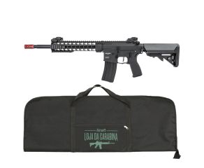 Airsoft AR15 Neptune Keymod 10" + Capa Universal LC para Fuzil Airsoft Acolchoada 90cm