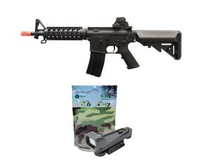 Airsoft M4A1 CQB RIS CM506 Cyma + Red Dot 1x30 com Trilho 22mm + Airsoft BB's 0.20g King 4000 Un