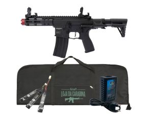 Airsoft AR15 Neptune PDW + Capa + Bateria Lipo + Carregador para baterias Lipo