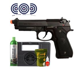 Airsoft GBB Beretta GPM92 Full Metal G&G + Maleta Rígida + Green Gás + BBs 0.20g + Óleo + Alvos