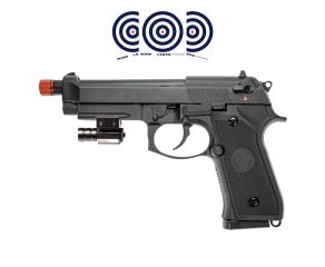 Airsoft GBB Rossi Beretta M92 Full Metal e Full Auto + Mira Laser + Alvos